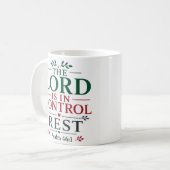 Mug Le Seigneur Est Aux Commandes Disposition Minimali (Devant gauche)