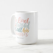 Mug Le Seigneur est fidèle Écriture chrétienne Psaumes (Devant gauche)
