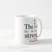 Mug Le Seigneur est ma force Citation basée sur les Éc (Devant droit)