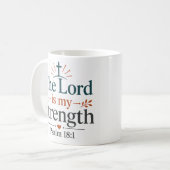 Mug Le Seigneur est ma force Citation basée sur les Éc (Devant gauche)