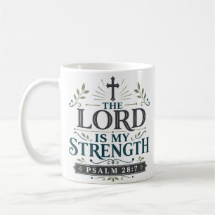 Mug Le Seigneur est ma force Citation de vérité bibliq