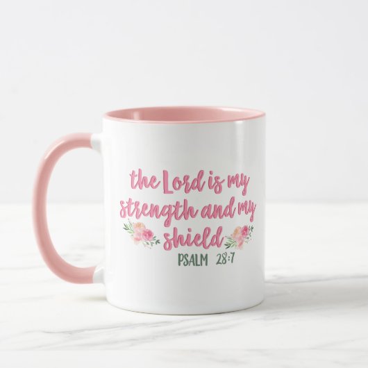 Mug Le Seigneur est ma force et mon Bouclier // Bible  (Gauche)