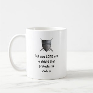 Mug Le Seigneur est mon bouclier verset biblique tee.
