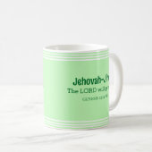 Mug Le Seigneur Fournira La Bible Verse Vert Lumière (Devant droit)