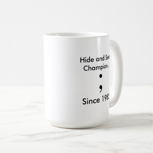 Mug Le Semicolon caché (Devant droit)