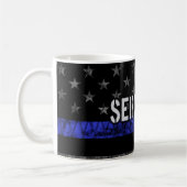 Mug Le sergent Thin Blue Line Distresse (Gauche)