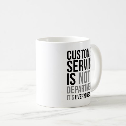 Mug Le service à la clientèle n'est pas un service (Devant droit)