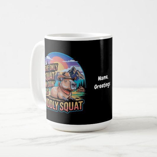 Mug Le seul squat que je fais est Didtly Squat Capybar (Devant gauche)