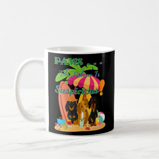Mug Le Silence Du Chien Wiener Dachshund Est Susceptib (Gauche)