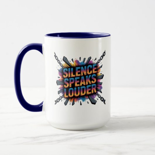 Mug Le silence parle plus fort (Gauche)