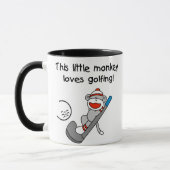 Mug Le singe aime jouer au golf (Gauche)
