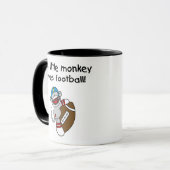 Mug Le singe de chaussette aime le football (Devant gauche)