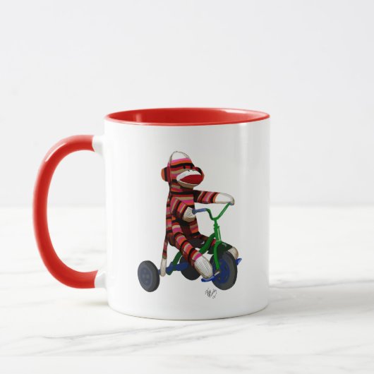 Mug Le singe de queue sur le vélo (Gauche)