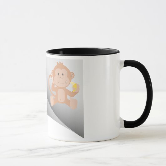 Mug le singe mange de la banane sous le patch (Droite)