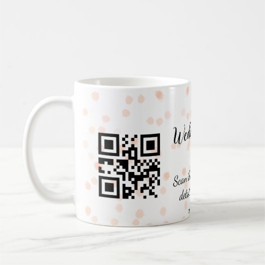 Mug Le site web mariage scanner code QR pour les détai (Gauche)