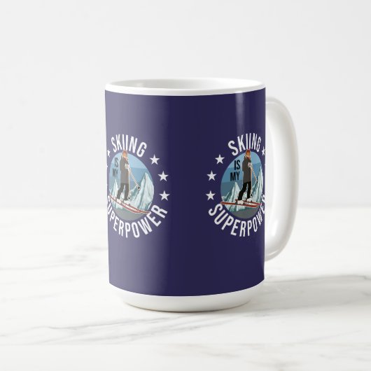 Mug Le Ski Est Ma Superpuissance (Devant droit)
