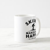 Mug Le Ski Me Rend Heureux De Vous Pas Tant (Devant droit)