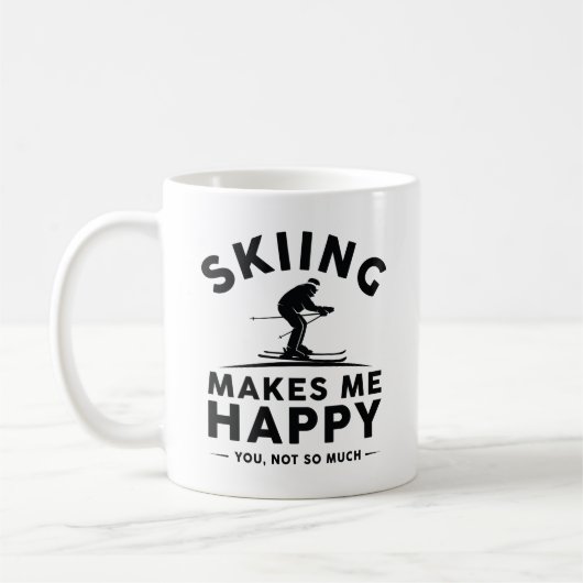 Mug Le Ski Me Rend Heureux De Vous Pas Tant (Gauche)