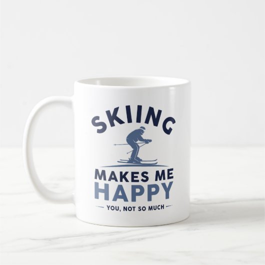 Mug Le Ski Me Rend Heureux De Vous Pas Tant (Gauche)