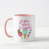 Mug Le slogan frais tout que vous avez besoin est (Gauche)