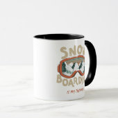 Mug Le snowboard est ma thérapie Funny Mountain Winter (Devant droit)