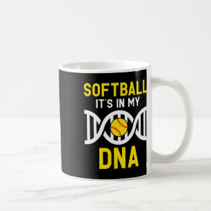 Mug Le Softball Est Mon Adn Drôle De Joueur De Softbal
