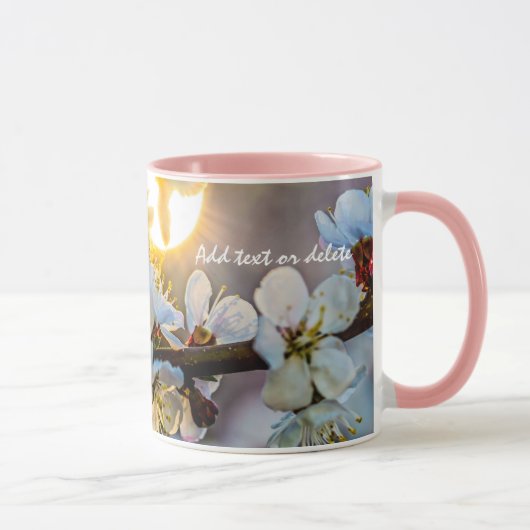Mug Le Soleil Et Les Fleurs Japonaises D'Apricot (Droite)