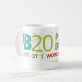 Mug Le Sommet mondial de la biologie Plante 2020 (Devant gauche)