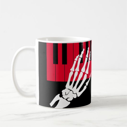 Mug Le squelette joue du piano (Gauche)