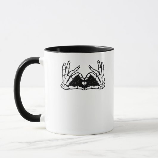 Mug Le Squelette Met La Tête D'Un Coeur (Gauche)