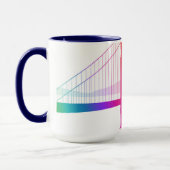 Mug Le style d'arc-en-ciel de golden gate bridge | (Gauche)