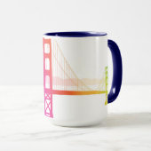 Mug Le style d'arc-en-ciel de golden gate bridge | (Devant droit)