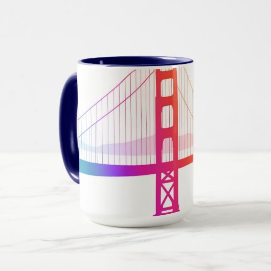 Mug Le style d'arc-en-ciel de golden gate bridge | (Devant gauche)
