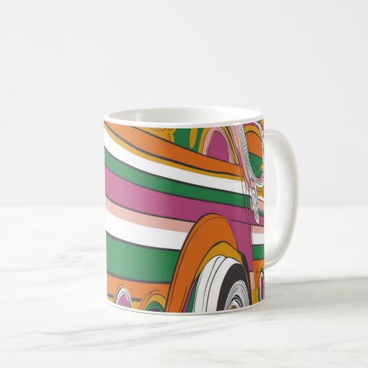 Mug le style psychédélique ou pop-art rappelle (Devant droit)