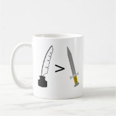 Mug Le stylo est plus puissant que l'épée (Gauche)