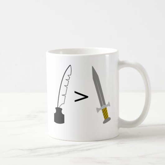 Mug Le stylo est plus puissant que l'épée (Droite)