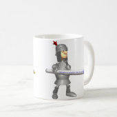 Mug Le stylo est plus puissant que l'épée Chevalier (Devant droit)