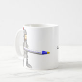 Mug Le stylo est plus puissant que l'épée Chevalier (Devant gauche)