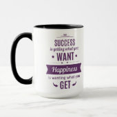Mug Le Succès, c'est obtenir ce que vous voulez (Gauche)