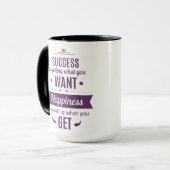 Mug Le Succès, c'est obtenir ce que vous voulez (Devant gauche)