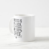 Mug Le Succès Est 100% Café - Drôle Motivationnel (Devant gauche)