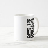 Mug Le succès est café talentueux Choix de vie douteux (Devant droit)