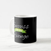 Mug Le succès est la meilleure revanche verte (Devant gauche)