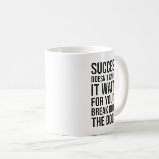 Mug Le succès ne s'arrête pas - Motivation énorme (Devant droit)