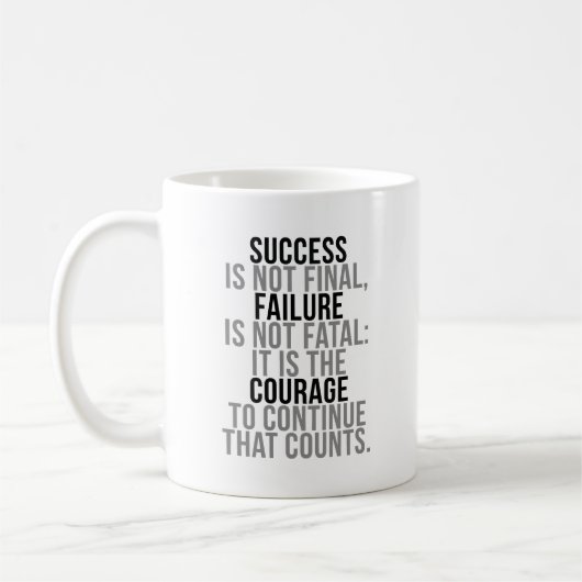 Mug Le succès n'est pas définitif (Gauche)