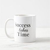 Mug Le succès prend du temps - Sticker de devis motiva (Gauche)
