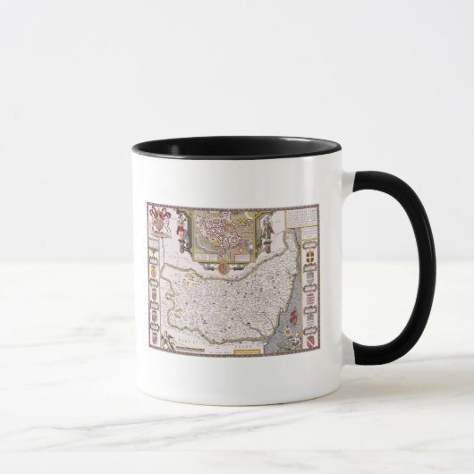 Mug Le Suffolk et la situation d'Ipswich (Droite)