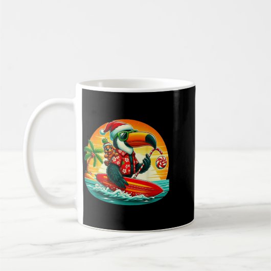 Mug Le Surf Père Noël Toucan Et Drôle Chien Trocal Chr (Gauche)