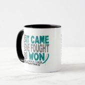 Mug Le survivant de cancer du col de l'utérus qu'il (Devant gauche)