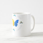 Mug Le syndrome de Down dans le monde chaussent le pap (Devant droit)